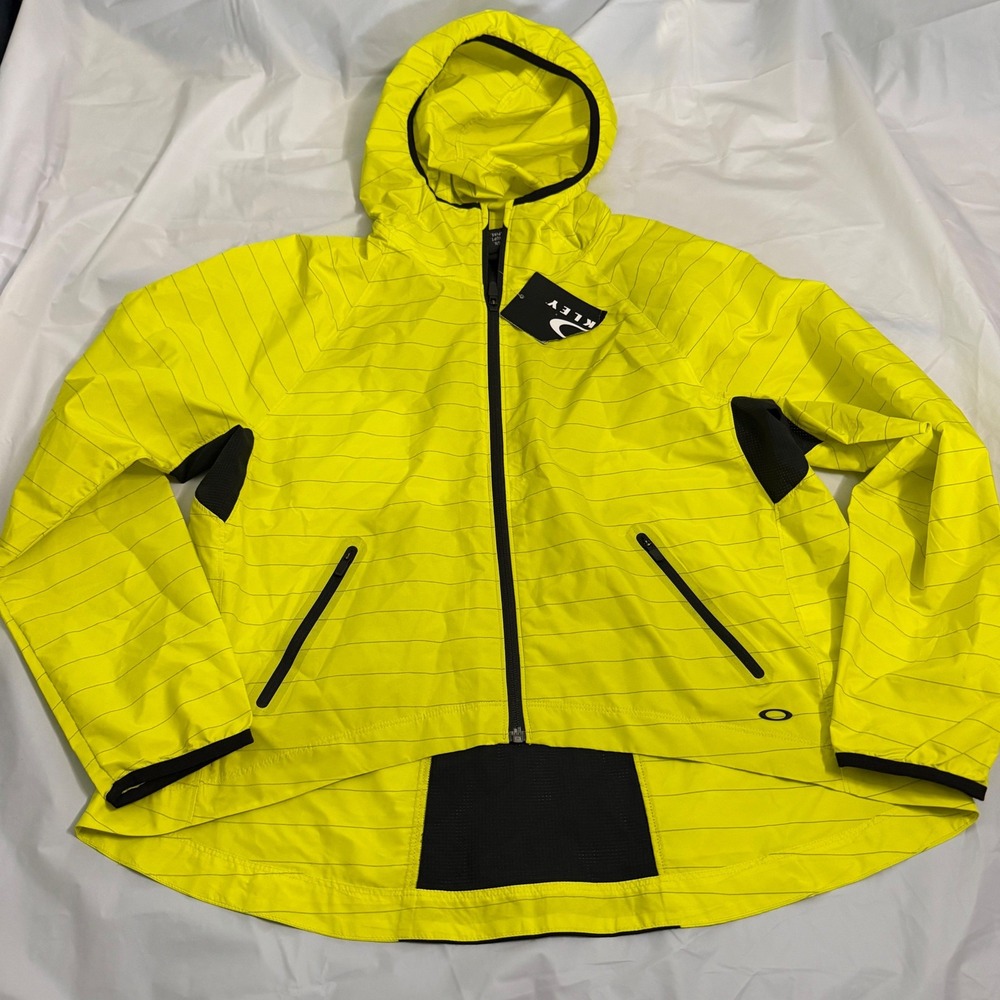 Oakley Womens Hydrofree Pinstripe Unconventional Windbreaker Jacket S Yellow
